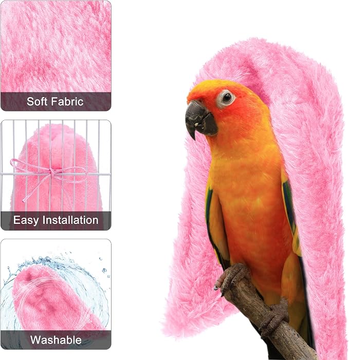 Comfort Corner Fleece Bird Blanket Parrot Cage Snuggle Hut Warm Bird Nest House - Image 3
