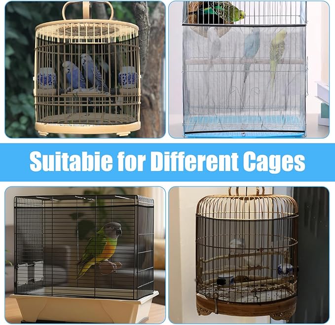 Large Bird Cage Seed Catcher 31 x 118 inches Adjustable Soft Airy Skirt Guard - Image 5