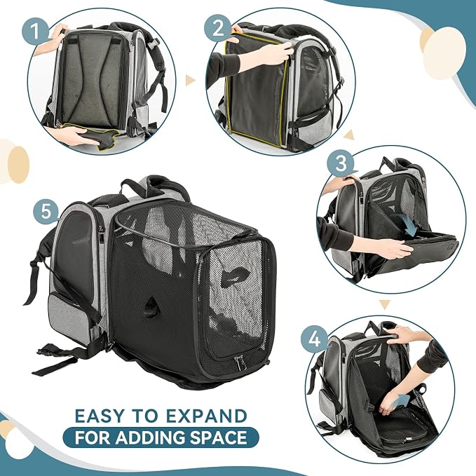 Petsfit Dog Backpack Carrier, Cat Backpacks Expandable - Image 7