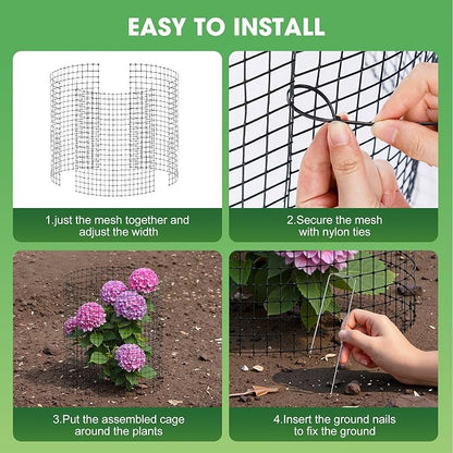 18 PCS Plant Protector from Animals, 6 Pack 12x12 Inch Metal Plant Cages - Image 4