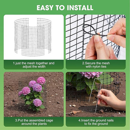 30Pcs Plant Protector from Animals, 10 Pack 12'' x 12'' Wire Plant Protectors - Image 5