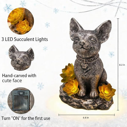 Dog Statue, Solar Garden Statues, Dog Decor - Image 4