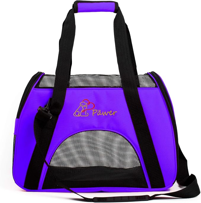 Pawer Soft-Sided Pet Carrier for Cat and Small Dog, Violet Color, Medium Size by P%C3%84WER