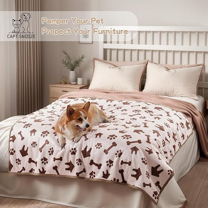 Waterproof Dog Blankets Pet Blanket 60"x80", Soft Fluffy Sofa Car Bed Protector - Image 6