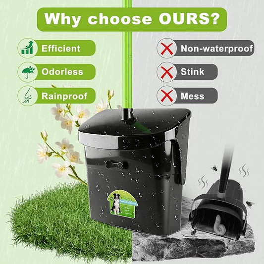 Pooper Scooper Swivel Bin & Rake - Image 2