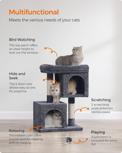 Feandrea Cat Tree, 29.1-Inch Cat Tower, Plush Condo - Image 4