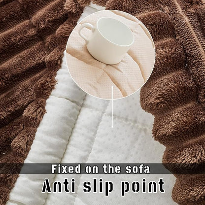 Sofa Cover Fuzzy Couch Cover for Pet, Couch Covers for Dogs Washable Non-Slip - Image 4