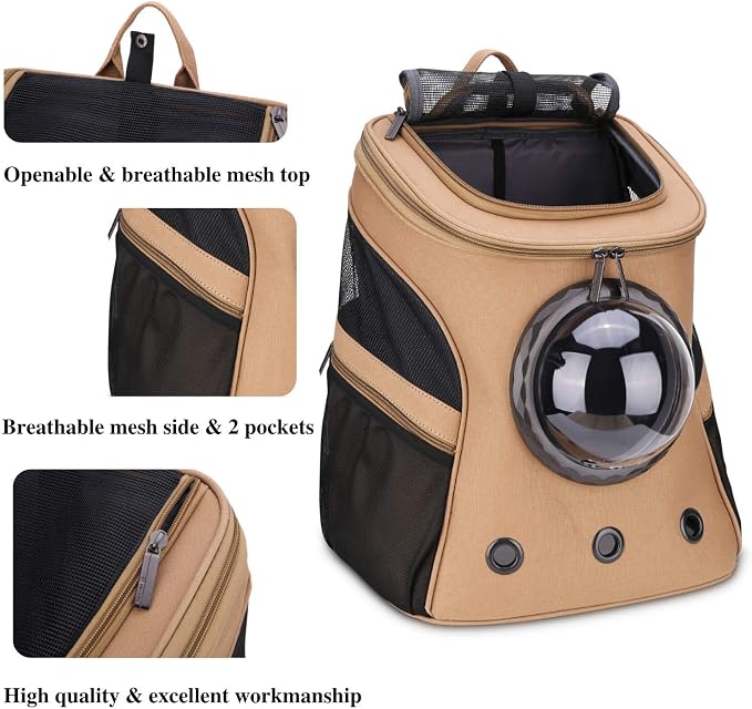 LOLLIMEOW Large Pet Carrier Backpack, Bubble Backpack Carrier - Image 3
