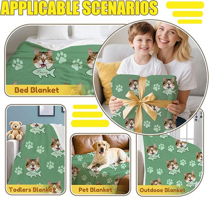 Personalized Paw Print Dog Blanket - Image 6