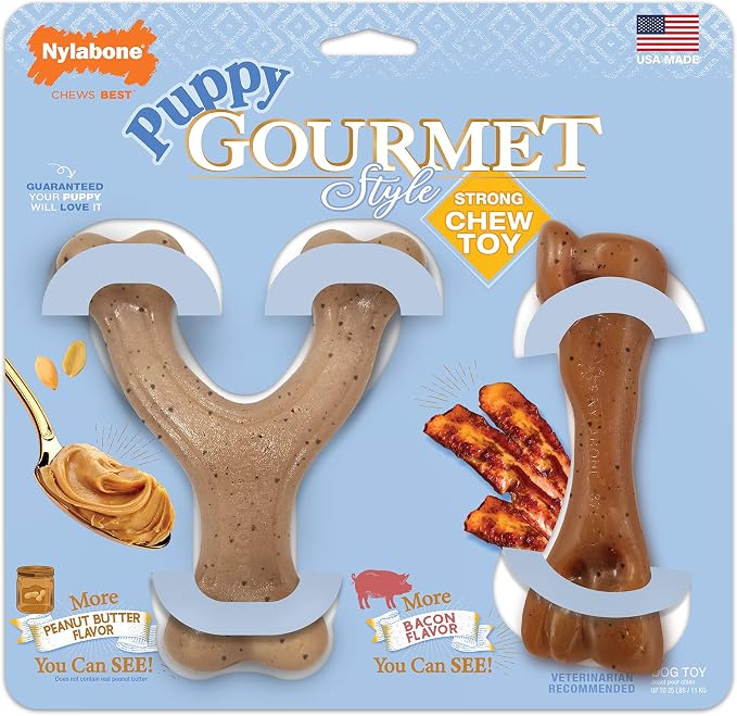 Nylabone Gourmet Style Femur & Wishbone Strong Chew Toy - Image 9
