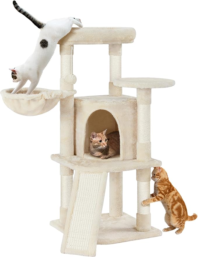 Yaheetech Cat Tree, 42in Play Tower by Yaheetech