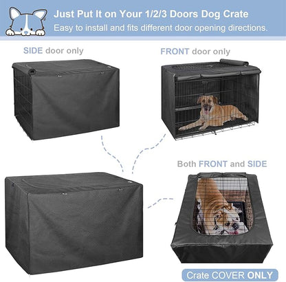 Explore Land Dog Crate Cover for 36 Inches Wire Cage, Heavy-Duty Lattice Pet - Image 6