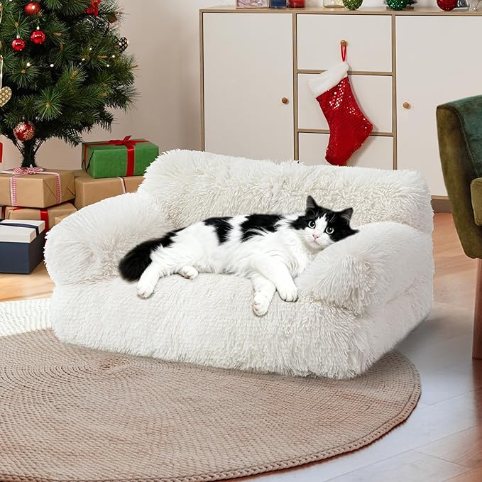 Large Cat Beds for Indoor Cats, Dog Couch Bed, Cute Cat Couch Sofas for Less by FURMORENE