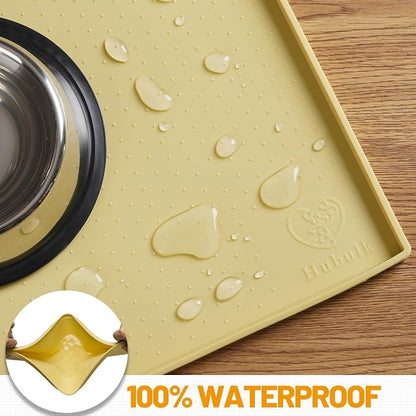 Hubulk Dog Feeding Mat, 100% Waterproof Food Grade Silicone Pet Food and Water - Image 4