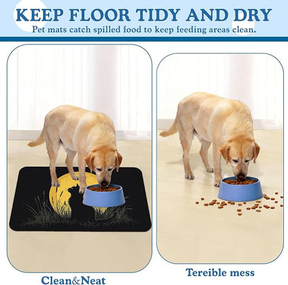 Giner Cat Moon Pet Food Mat for Cats and Dogs–Christmas Stocking Absorbent - Image 5