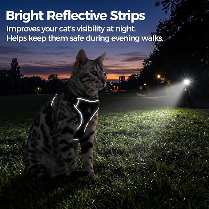 Cat Harness and Leash Set Escape Proof Tactical Large Kitten Harness Emotional - Image 6