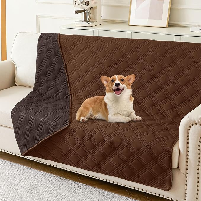 hyha Waterproof Dog Blanket, Reversible Pet Bed Blanket, Soft Sofa Couch Cover by hyha