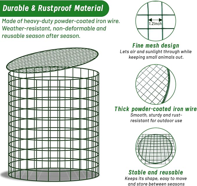 Convivium Plant Protectors from Animals 6 Packs, 13 x 12 in Metal Chicken Wire - Image 6