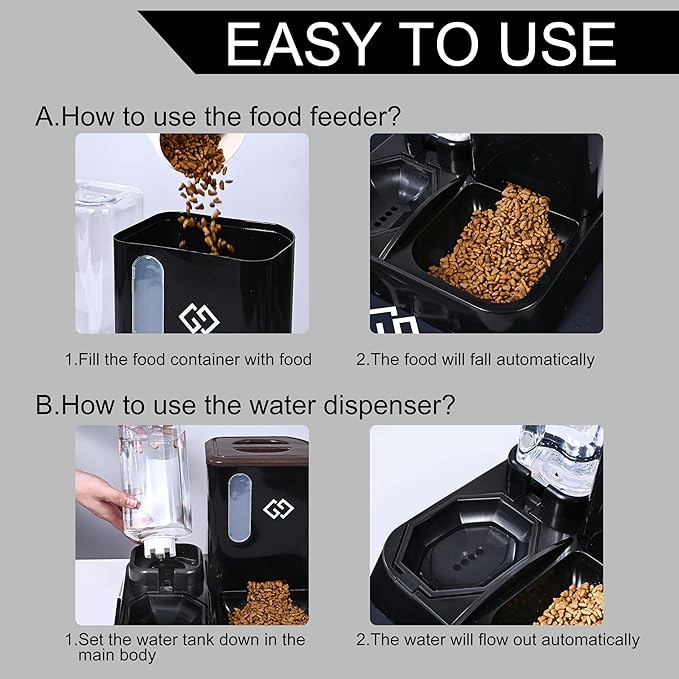 Gravity Cat Feeder and Automatic Water Dispenser - Image 3