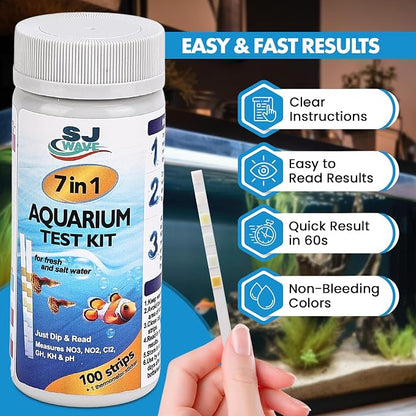 7 in 1 - Aquarium Test Strips | 100 Fast & Accurate Strips | Fish Tank - Image 8