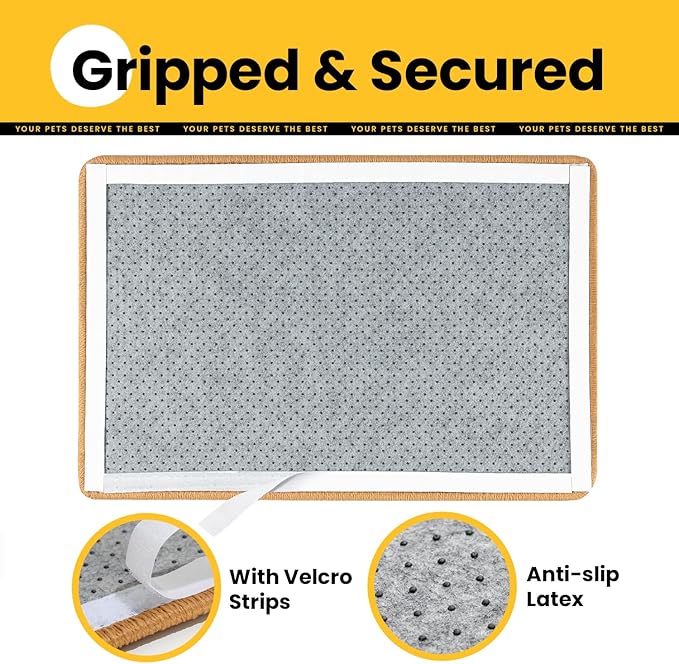 Cat Scratcher Mat, Sisal Cat Scratch Pad Rug, Wall Scratchers - Image 3