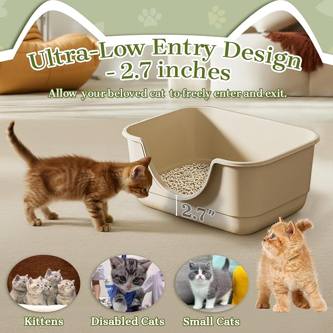 2 Pack Low Entry Small Litter Box - Image 2