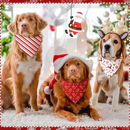 Abbylike 50 Pcs Valentines Day Dog Bandanas Bulk Red and White Polka Dots - Image 4