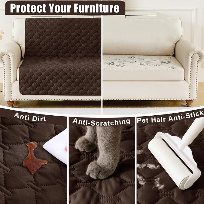 Smiry Waterproof Dog Bed Cover Blanket, Soft Reversible Pet Blanket, Washable - Image 4