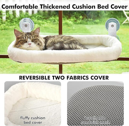 AMOSIJOY Cordless Cat Window Perch, Window Hammock - Image 5