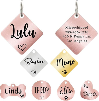 Ultra Joys Dog ID Tag, Custom Dog Tag Personalized Cat Tag, Pet ID Tag by UltraJoys