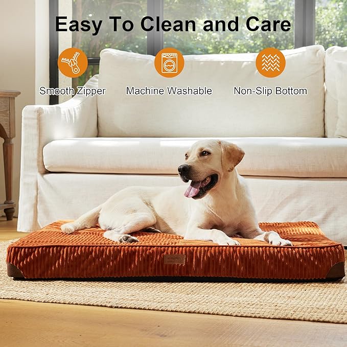 FUKUMARU Dog Bed, Thickened Corduroy Orthopedic Dog Beds - Image 5