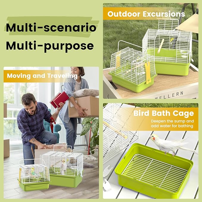 Small Bird cage, Travel Cage for Birds and Small Animals, Parakeet cage - Image 6