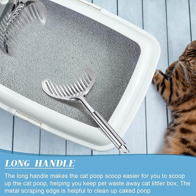 Meanplan 2 Pcs Cat Metal Litter Scoop Litter Scoop, Cat Accessories Scooper - Image 5