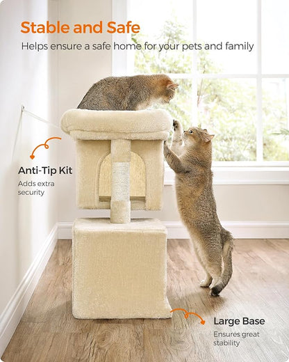Feandrea Cat Tree, 26.4-Inch Cat Tower, Plush Condo - Image 8