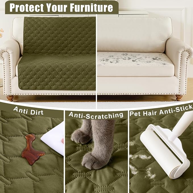 Smiry Waterproof Dog Bed Cover Blanket, Soft Reversible Pet Blanket, Washable - Image 4