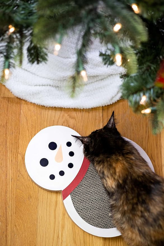 Pearhead Holiday Snowman Cat Scratch Pad, Cat Toy Scratch Pad - Image 2