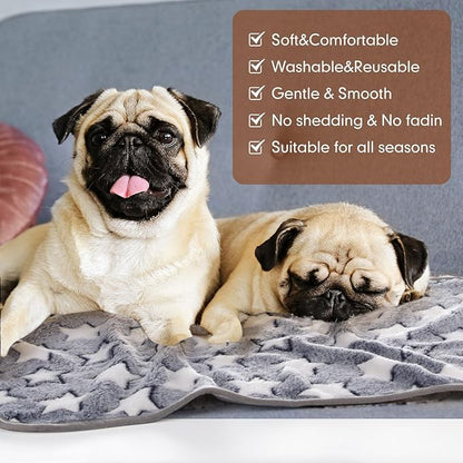 Chumia 40 Pcs Blankets Soft Fluffy Fleece Washable Pet Dog Sleep mat Paw Print - Image 4