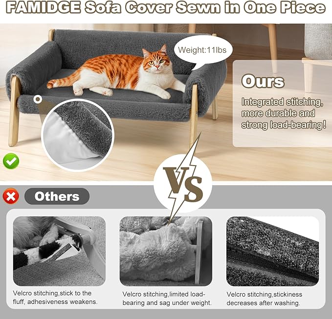 Elevated Cat Couch Bed for Indoor Cats - Image 4