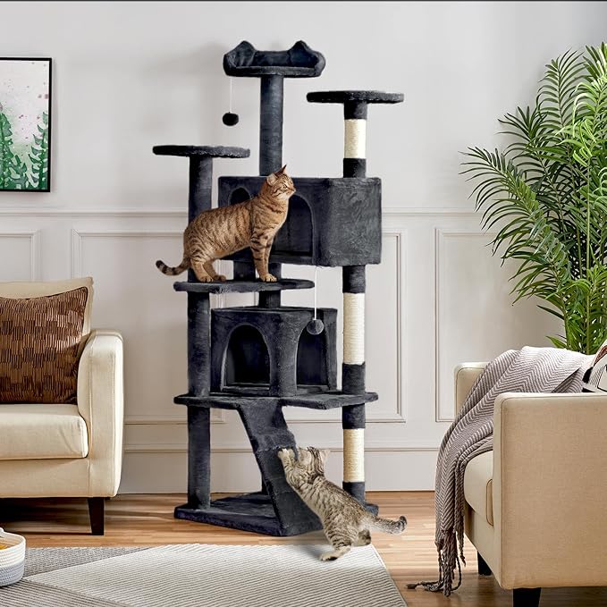 Yaheetech Multi-Level Cat Tree for Large Cats, - Image 2