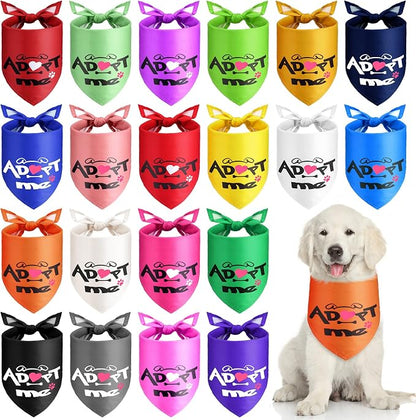 20 Pack Adopt Me Dog Bandanas Plain Adopt Me Triangle Dog Bandana Reversible by Sanwuta
