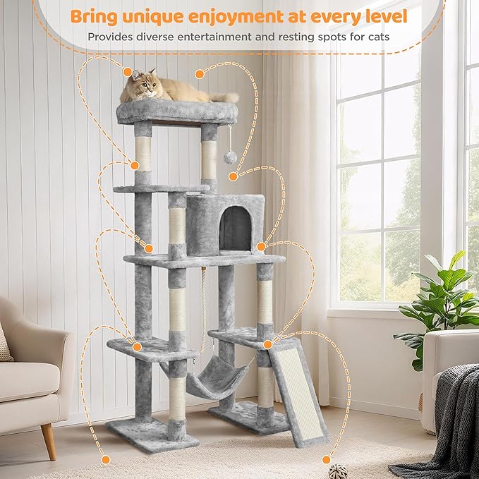 Yaheetech Cat Tree Tower 54in - Image 3