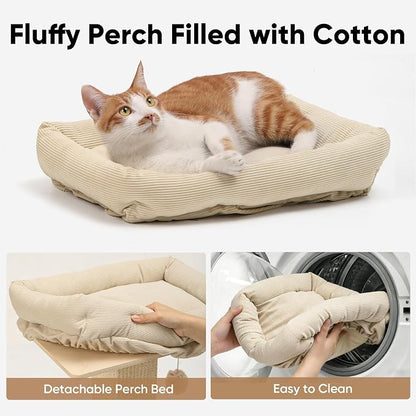 FUKUMARU Cat Scratching Post, Modern Style Tall Scratch Posts - Image 7
