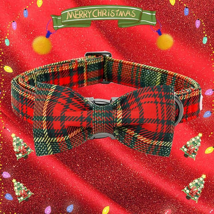 Dog Collar - Thanksgiving Turkey Dog Collar Bowtie Gift Puppy Soft Bow - Image 3
