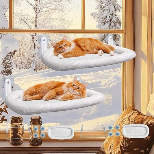 L&W BROS. 2PC Cat Window Perch Cushion Bed Cat Hammock by LWBROS