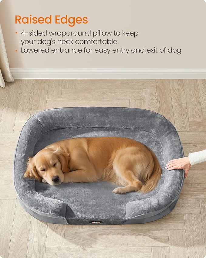 Feandrea Dog Bed, Large Orthopaedic Dog Sofa Bed, Egg Crate Foam, Waterproof - Image 4