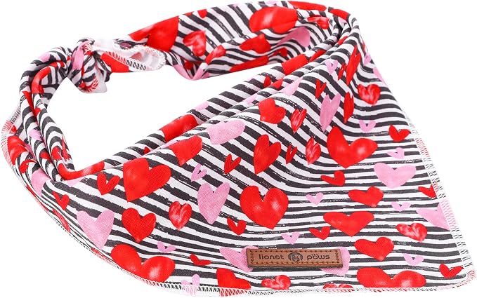 lionet paws Valentines Dog Bandana - Image 4