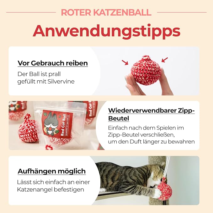 JAYU PET Red Cat Ball - Image 9