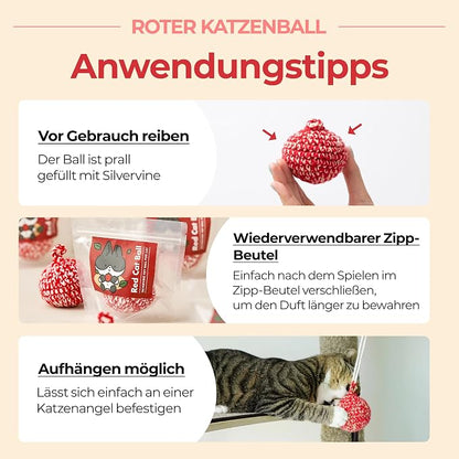 JAYU PET Red Cat Ball - Image 9