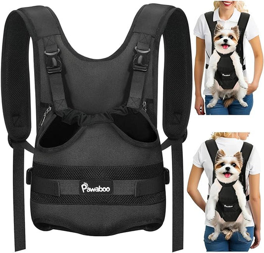 Pawaboo Pet Dog Front Carrier Backpacks, Legs Out Pet Carrier Backpack by Pawaboo
