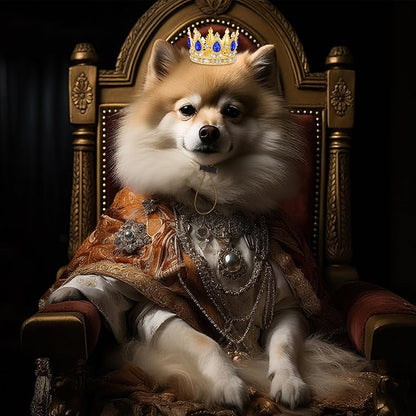 Abbylike Pet Rhinestone King Crown, Queen Crown - Image 5